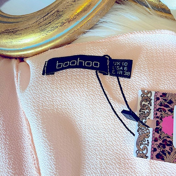 Boohoo Frill Embellished Blush Kimono SZ-10 - Picture 13 of 15